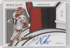 Nakobe Dean #PP8 Football Cards 2022 Panini Immaculate Collegiate Premium Rookie Patch Autographs Prices