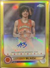 Anthony Black [Yellow] Basketball Cards 2022 Topps Chrome McDonald's All-American Autographs Prices