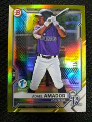 Adael Amador [Yellow Foil] #BD-195 Baseball Cards 2021 Bowman Draft 1st Edition Prices