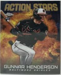 Gunnar Henderson [Gold] Baseball Cards 2023 Topps Chrome Update Action Stars Prices