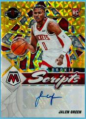 Jalen Green [Gold] #RS-JGR Basketball Cards 2021 Panini Mosaic Rookie Scripts Autographs Prices