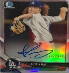 Dustin May [Refractor] #BCPA-DM Baseball Cards 2018 Bowman Chrome Prospects Autographs Prices