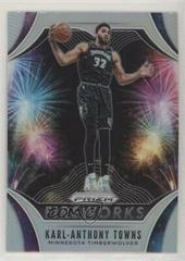 Karl Anthony Towns [Silver Prizm] #21 Basketball Cards 2019 Panini Prizm Fireworks Prices