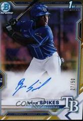 Ryan Spikes [Gold Refractor] #CDA-RSP Baseball Cards 2021 Bowman Draft Pick Chrome Autographs Prices