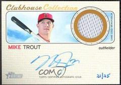 Mike Trout #CCAR-MT Baseball Cards 2021 Topps Heritage Clubhouse Collection Autograph Relics Prices