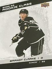 Brandt Clarke Hockey Cards 2022 Upper Deck Rookie Class Prices