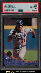 Mike Piazza #436 Baseball Cards 1994 Leaf Prices