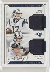 Kupp, Goff Football Cards 2018 National Treasures NFL Gear Combo Materials Prices