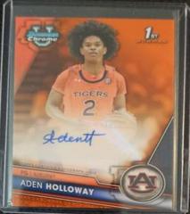 Aden Holloway [Orange] #BCPA-AH Basketball Cards 2023 Bowman Chrome University Prospects Autographs Prices