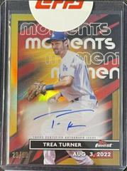 Trea Turner [Gold] #FMA-TT Baseball Cards 2023 Topps Finest Moments Autographs Prices