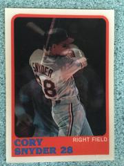 Cory Snyder #29 Baseball Cards 1988 Sportflics Prices