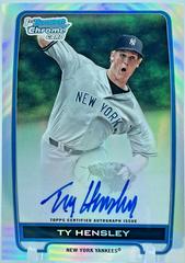 Ty Hensley #BCATH Baseball Cards 2012 Bowman Chrome Draft Picks & Prospects Autograph Prices