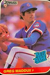 Greg Maddux [Miscut] Baseball Cards 1987 Donruss Prices