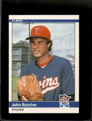 John Butcher #U-20 Baseball Cards 1984 Fleer Update Prices