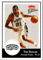 Tim Duncan #127 Basketball Cards 2003 Fleer Platinum Prices