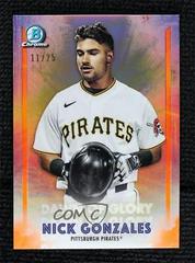 Nick Gonzales [Orange Refractor] Baseball Cards 2021 Bowman Chrome Dawn of Glory Prices