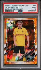 Erling Haaland [SP Orange] Soccer Cards 2020 Topps Chrome UEFA Champions League Sapphire Prices