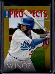 Samuel Munoz [Gold] #MP-11 Baseball Cards 2023 Bowman Modern Prospects Prices