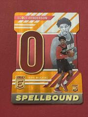 Scoot Henderson [Orange Die-Cut] #13 Basketball Cards 2023 Donruss Elite Spellbound Prices