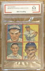 Foxx, Higgins, Mahaffey, Williams Baseball Cards 1935 Goudey 4 in 1 Prices