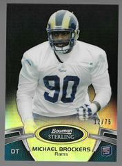 Michael Brockers [Black Refractor] #6 Football Cards 2012 Bowman Sterling Prices