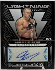 Georges St Pierre [Blue] #OL-GSP Ufc Cards 2023 Panini Chronicles UFC Obsidian Lightning Strike Signatures Prices