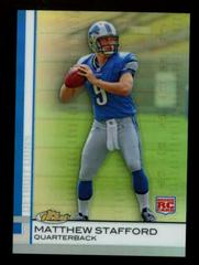 Matthew Stafford [Gold Refractor] Football Cards 2009 Topps Finest Prices