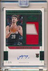 Alperen Sengun [Green] #RJ-ASG Basketball Cards 2021 Panini One and One Rookie Jersey Autographs Prices