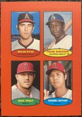 Nolan Ryan, Frank Robinson, Mike Trout, Shohei Ohtani [Red] Baseball Cards 2023 Topps Heritage 1974 Stamps Prices