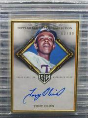 Tony Oliva Baseball Cards 2023 Topps Gilded Collection Gold Framed Hall of Famers Autographs Prices