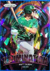 Matt Olson [Burgundy Cracked Ice Prizm] #IL-12 Baseball Cards 2022 Panini Prizm Illumination Prices