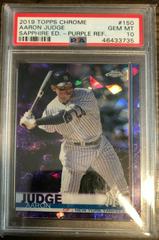 Aaron Judge [Purple Refractor] #150 Baseball Cards 2019 Topps Chrome Sapphire Prices