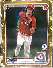 Evan Carter [Gold Foil] #BD-126 Baseball Cards 2020 Bowman Draft 1st Edition Prices