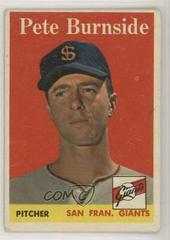 Pete Burnside #211 Baseball Cards 1958 Topps Prices