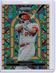Mike Trout [Neon Orange Prizm] #SG-5 Baseball Cards 2022 Panini Prizm Stained Glass Prices