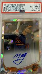 Manny Machado [Atomic Refractor] #12 Baseball Cards 2013 Topps Chrome Rookie Autograph Prices