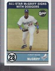 Fred McGriff #317 Baseball Cards 2003 Upper Deck Vintage Prices