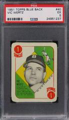 Vic Wertz Baseball Cards 1951 Topps Blue Back Prices