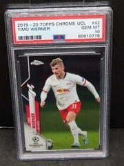 Timo Werner [Red Refractor] #42 Soccer Cards 2019 Topps Chrome UEFA Champions League Prices