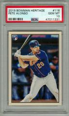 Pete Alonso #118 Baseball Cards 2019 Bowman Heritage Prices