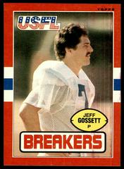 Jeff Gossett Football Cards 1985 Topps USFL Prices