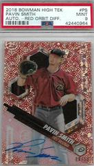 Pavin Smith [Autograph Red Orbit Diffractor] #PS Baseball Cards 2018 Bowman High Tek Prices