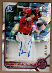 Adrian Placencia [Atomic Refractor] #CPA-APA Baseball Cards 2022 Bowman Chrome Prospect Autographs Prices