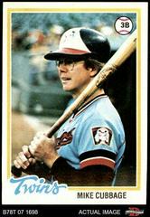 Mike Cubbage #219 Baseball Cards 1978 Topps Prices