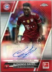 Alphonso Davies [Red] Soccer Cards 2022 Topps Chrome Bundesliga Autographs Prices