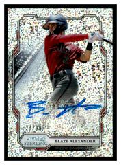 Blaze Alexander [Speckle] #BA Baseball Cards 2019 Bowman Sterling Prospect Autographs Prices