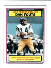 Dan Fouts [Record Breaker] Football Cards 1983 Topps Prices