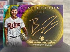 Bryan Acuna [Gold Rainbow] #ISS-BA Baseball Cards 2022 Bowman Inception Silver Signings Autographs Prices