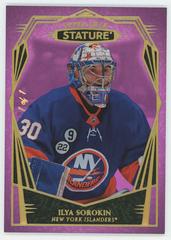 Ilya Sorokin [Design Photo Variant Purple] #62 Hockey Cards 2022 Upper Deck Stature Prices