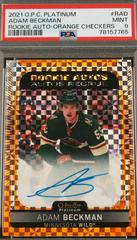 Adam Beckman [Orange Checkers] #R-AD Hockey Cards 2021 O-Pee-Chee Rookie Autographs Prices
